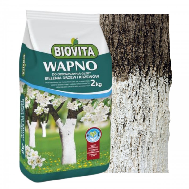 Wapno do bielenia drzewek z kredą 2 kg Biovita
